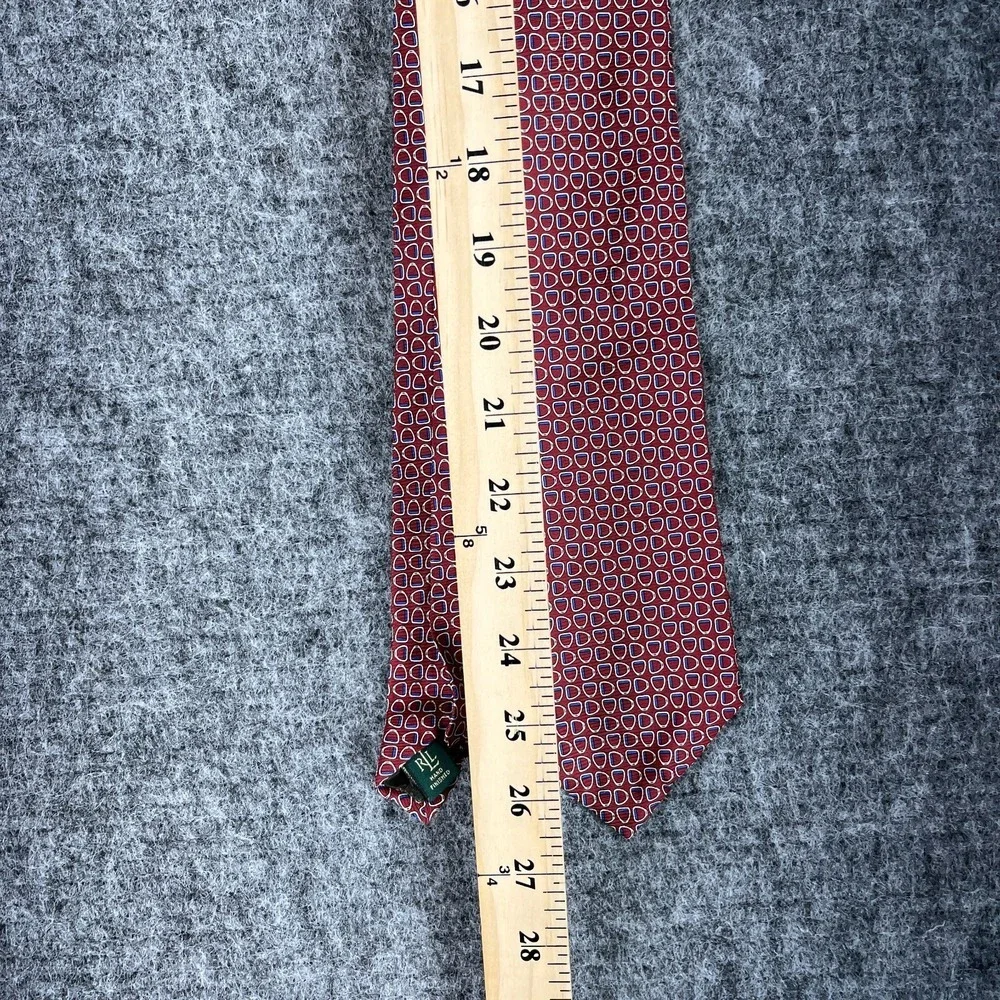 Lauren Ralph Lauren Geometric Silk Tie‎ Vintage 90s Archive Heritage Dresswear